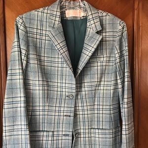 Pendleton vintage USA wool plaid blazer sz 12 classic
